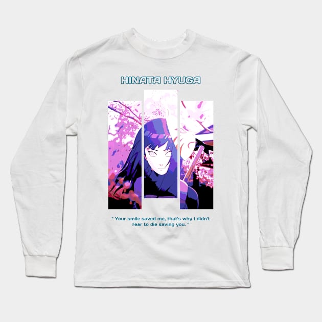 Hinata Hyuga Long Sleeve T-Shirt by creamypaw design